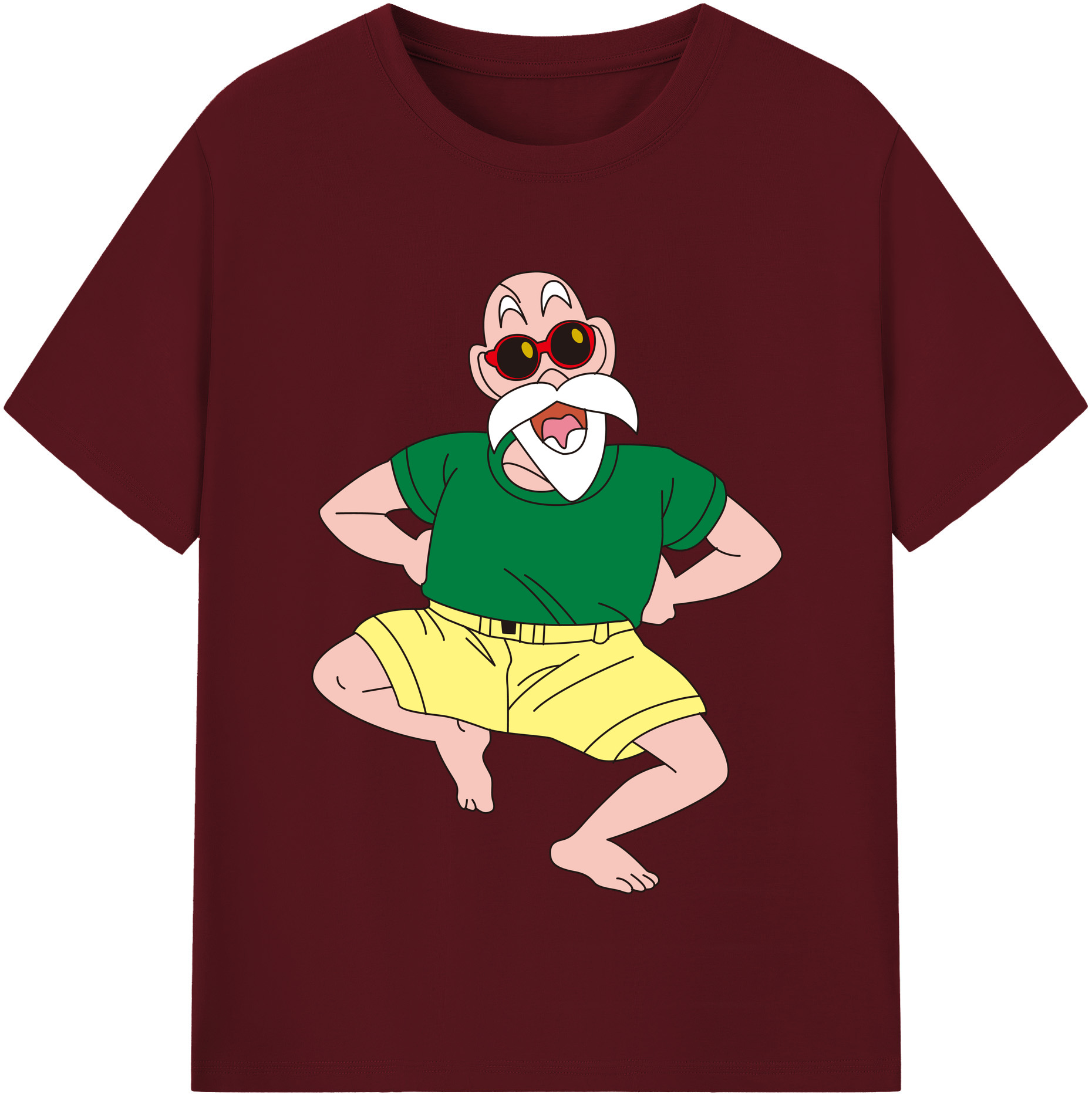 （画像用） ドラゴンボール 亀仙人（かめせんにん） DRAGON BALL Master Roshi Kame Sennin 綿100％半袖Tシャツ（フロントプリント）